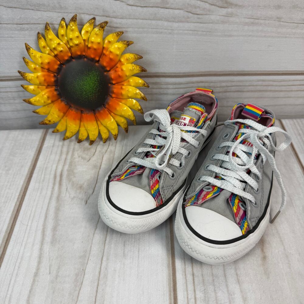 Converse All Star Chuck Taylor Rainbow Trim‎ Low Top Sneakers Kids Shoes